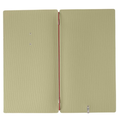 Porta Menu A4 SLIM (17,4x31,8 cm) etichetta METAL "personalizzata" (minimo 18 pezzi) solo elastico rosso JUTA SALVIA