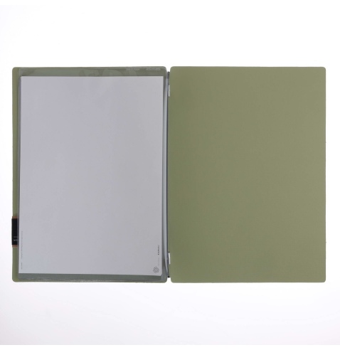 Porta Menu A4 (23,2x31,8 cm) etichetta PATCH "menu" 2 buste (4 facciate) elastico nero CHEF SALVIA