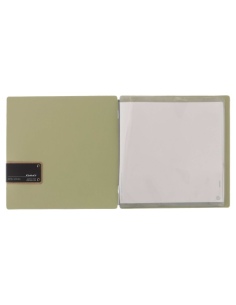 Porta Menu QUADRATO (23x23,1 cm) etichetta PATCH "menu" 2 buste (4 facciate) elastico nero CHEF SALVIA 2
