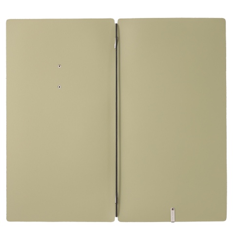 Porta Menu A4 SLIM (17,4x31,8 cm) etichetta METAL "personalizzata" (minimo 18 pezzi) solo elastico nero CHEF SALVIA