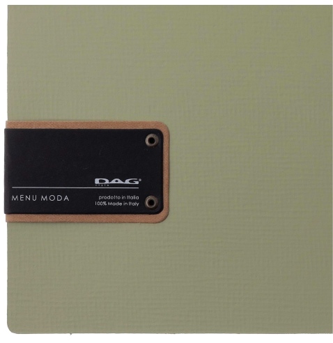 Porta Menu A4 SLIM (17,4x31,8 cm) etichetta PATCH "personalizzata" (minimo 18 pezzi) solo elastico nero CHEF SALVIA
