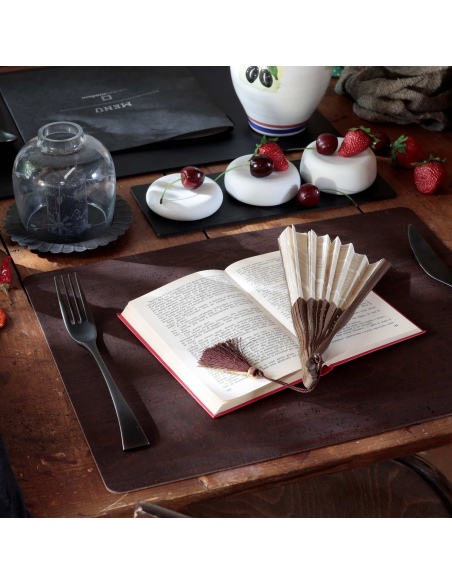 TOVAGLIETTE TAPPETINI D'ARREDO 30x40 cm pezzo singolo SUGHERO MARRONE sp. 2.5