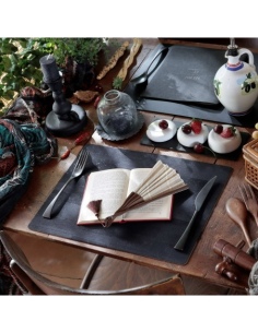 PLACEMATS 40x30 cm single piece CORK BLACK 2