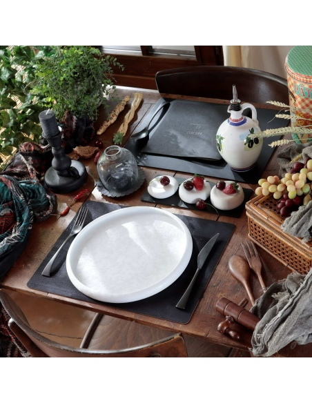TOVAGLIETTE TAPPETINI D'ARREDO 30x40 cm pezzo singolo SUGHERO NERO sp. 2.5