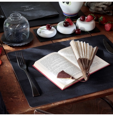 TOVAGLIETTE TAPPETINI D'ARREDO 30x40 cm pezzo singolo SUGHERO NERO sp. 2.5