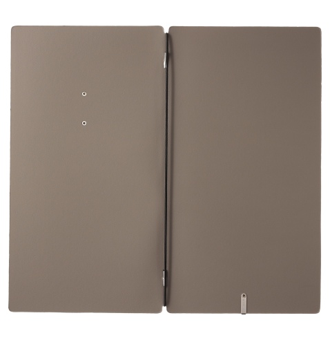 Porta Menu A4 SLIM (17,4x31,8 cm) etichetta METAL "menu" solo elastico nero CHEF TORTORA