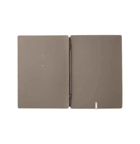 Porta Menu A5 (16,5x23,1 cm) etichetta METAL "menu" solo elastico nero CHEF TORTORA