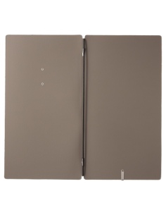 Porta Menu A4 SLIM (17,4x31,8 cm) etichetta METAL "personalizzata" (minimo 18 pezzi) solo elastico nero CHEF TORTORA 2
