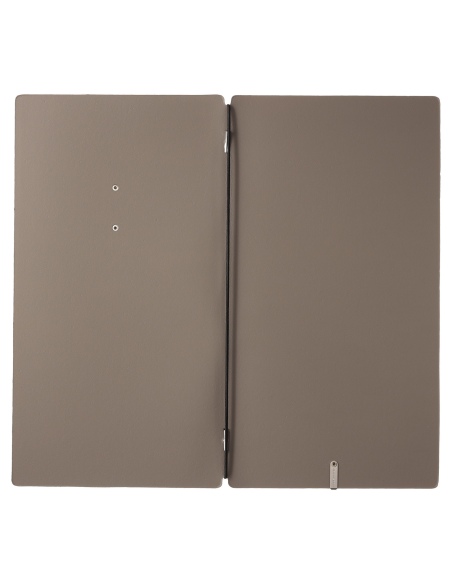 Porta Menu A4 SLIM (17,4x31,8 cm) etichetta METAL "personalizzata" (minimo 18 pezzi) solo elastico nero CHEF TORTORA