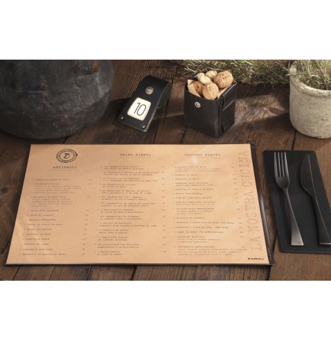 RISTO TOVAGLIETTA MENU A3 - 1 tasca CACAO