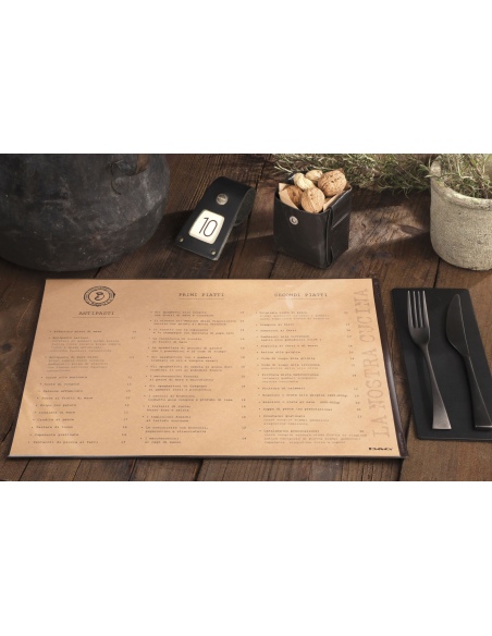 RISTO TOVAGLIETTA MENU A3 - 1 tasca CACAO