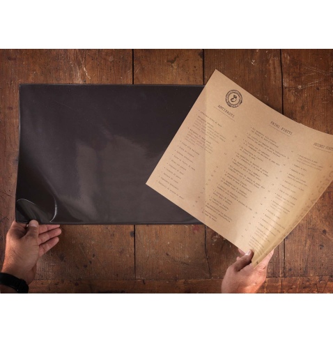 RISTO TOVAGLIETTA MENU A4 - 1 tasca CACAO
