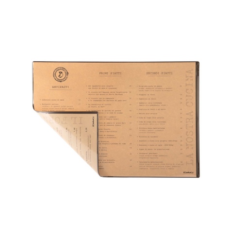 RISTO TOVAGLIETTA MENU A3 - 2 tasche CACAO