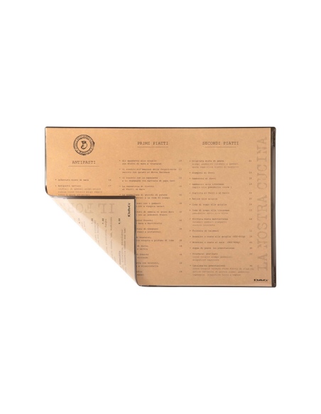 RISTO TOVAGLIETTA MENU A3 - 2 tasche CACAO