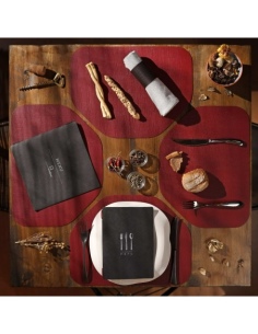 PLACEMATS TETRIS 40x30 cm single piece CHEF BURGUNDY 2