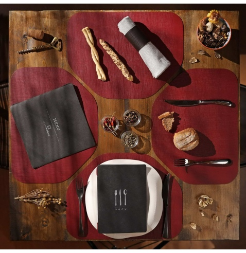 TOVAGLIETTE TAPPETINI D'ARREDO TETRIS 30x40 cm pezzo singolo CHEF BORDEAUX