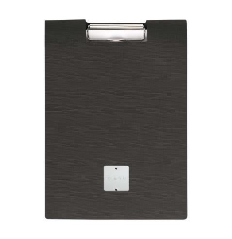 CITY MENU porta menu A4 etichetta METAL STANDARD "menu" molla ferma fogli CHEF NERO