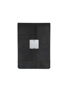 CITY MENU porta menu A5 etichetta METAL STANDARD "menu" molla ferma fogli SUGHERO NERO sp. 2.5