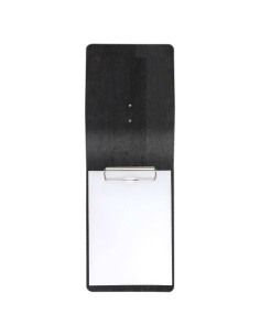 CITY MENU porta menu A5 etichetta METAL STANDARD "menu" molla ferma fogli SUGHERO NERO sp. 2.5 2