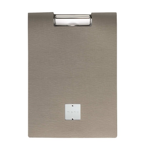 CITY MENU porta menu A4 etichetta METAL STANDARD "menu" molla ferma fogli CHEF TORTORA
