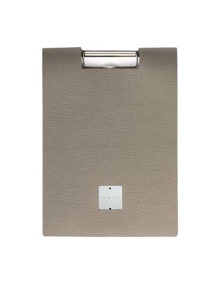 CITY MENU porta menu A4 etichetta METAL STANDARD "menu" molla ferma fogli CHEF TORTORA