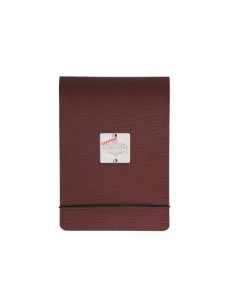 CITY MENU porta menu A5 etichetta METAL "personalizzata" (minimo 18 pezzi) molla ferma fogli CHEF BORDEAUX