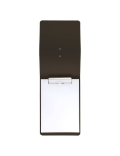 CITY MENU porta menu A5 etichetta METAL "personalizzata" (minimo 18 pezzi) molla ferma fogli CHEF MARRONE 2