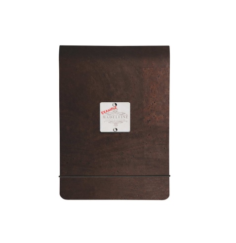 CITY MENU porta menu A5 etichetta METAL "personalizzata" (minimo 18 pezzi) molla ferma fogli SUGHERO MARRONE sp. 2.5