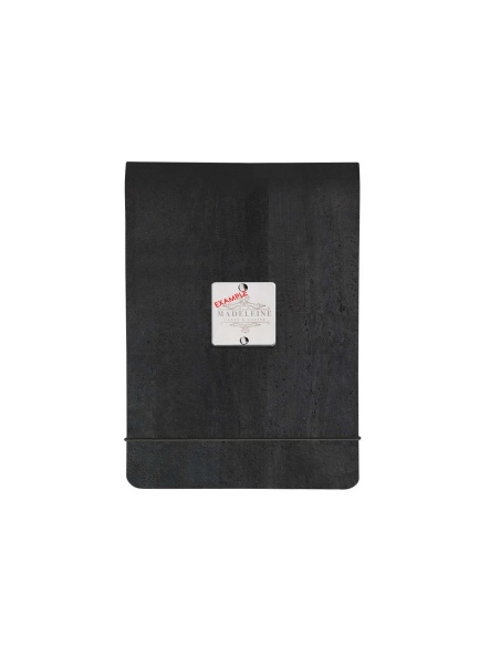 CITY MENU porta menu A5 etichetta METAL "personalizzata" (minimo 18 pezzi) molla ferma fogli SUGHERO NERO sp. 2.5