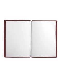 MINIMENU L-A5 porta menu CHEF BORDEAUX etichetta METAL STANDARD "menu" 2