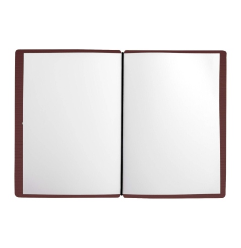 MINIMENU L-A5 porta menu CHEF BORDEAUX etichetta METAL STANDARD "menu"