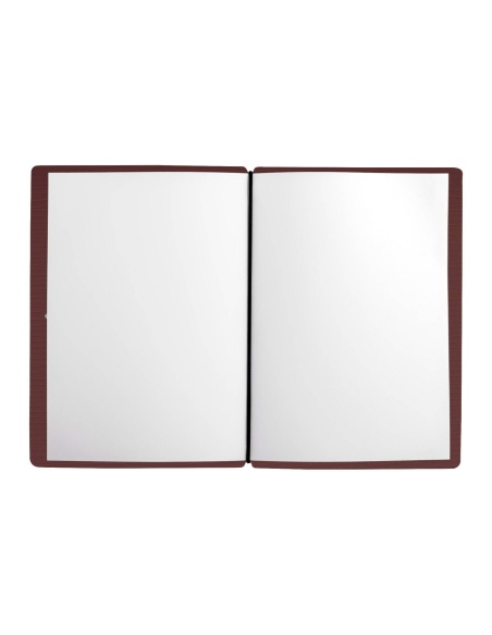 MINIMENU L-A5 porta menu CHEF BORDEAUX etichetta METAL STANDARD "menu"