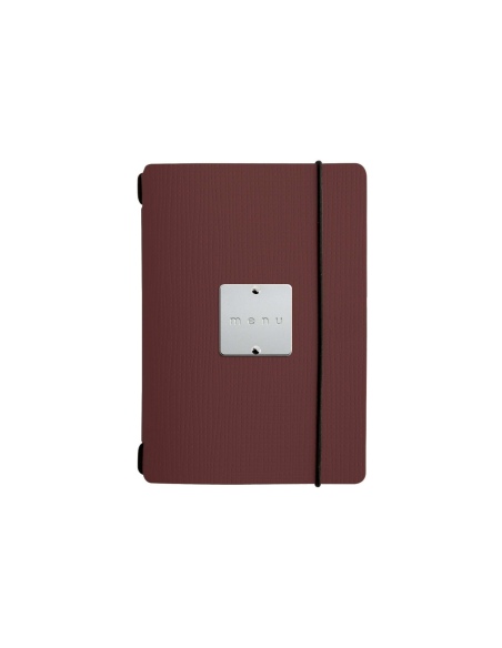 MINIMENU S-A6 porta menu CHEF BORDEAUX etichetta METAL STANDARD "menu"