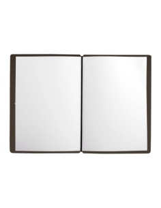MINIMENU L-A5 porta menu CHEF MARRONE etichetta METAL STANDARD "menu" 2