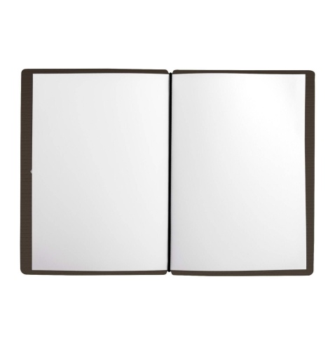 MINIMENU L-A5 porta menu CHEF MARRONE etichetta METAL STANDARD "menu"