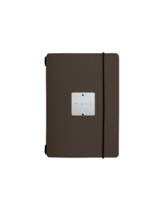 MINIMENU S-A6 porta menu CHEF MARRONE etichetta METAL STANDARD "menu"