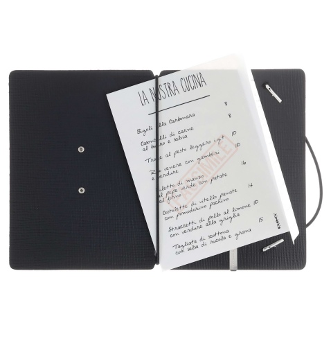 MINIMENU S-A6 porta menu CHEF MARRONE etichetta METAL STANDARD "menu"