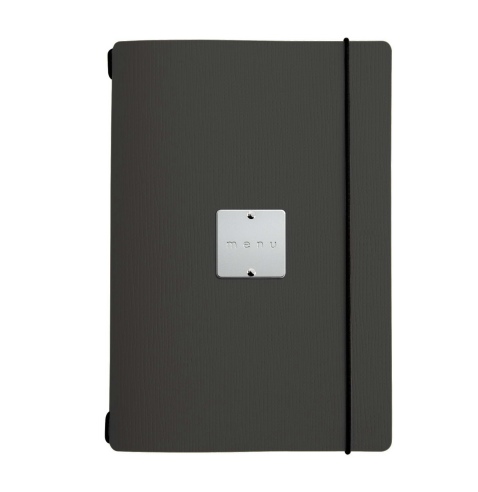 MINIMENU L-A5 porta menu CHEF NERO etichetta METAL STANDARD "menu"