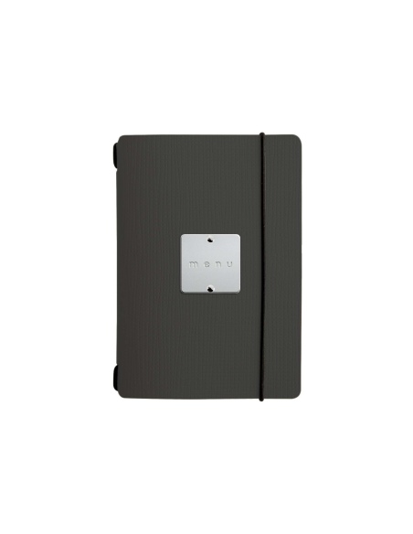 MINIMENU S-A6 porta menu CHEF NERO etichetta METAL STANDARD "menu"