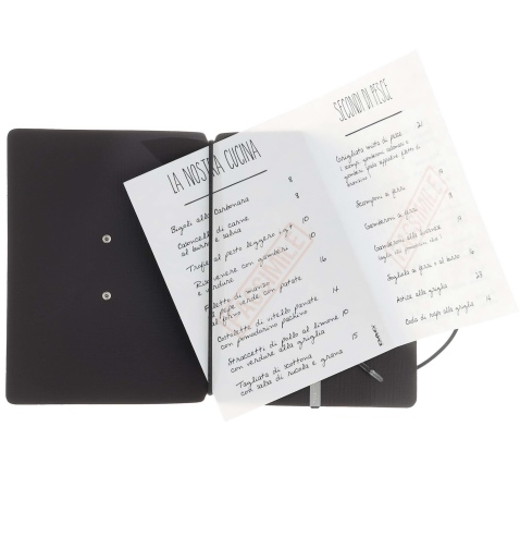 MINIMENU S-A6 porta menu CHEF NERO etichetta METAL STANDARD "menu"