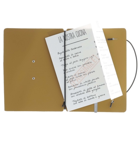 MINIMENU S-A6 porta menu CHEF OCRA etichetta METAL STANDARD "menu"