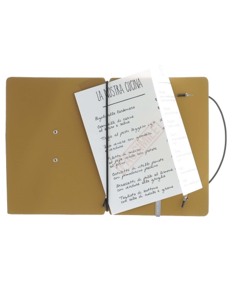 MINIMENU S-A6 porta menu CHEF OCRA etichetta METAL STANDARD "menu"