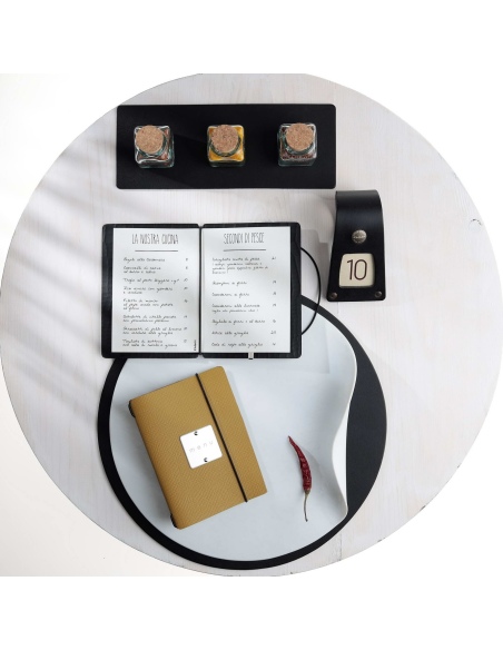 MINIMENU S-A6 porta menu CHEF OCRA etichetta METAL STANDARD "menu"