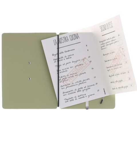 MINIMENU S-A6 porta menu CHEF SALVIA etichetta METAL STANDARD "menu"