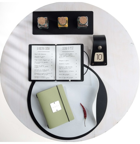 MINIMENU S-A6 porta menu CHEF SALVIA etichetta METAL STANDARD "menu"