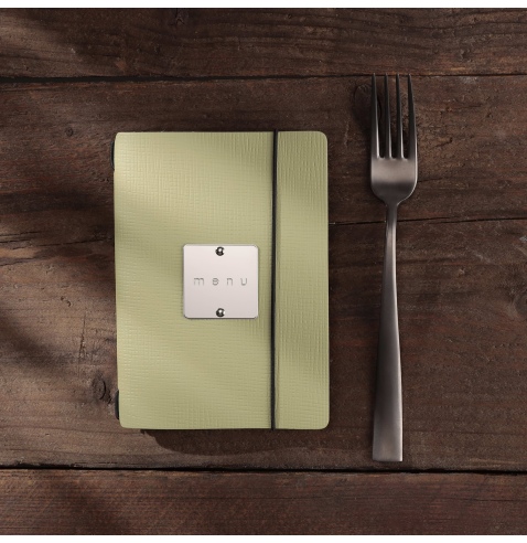MINIMENU S-A6 porta menu CHEF SALVIA etichetta METAL STANDARD "menu"