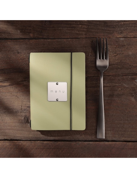 MINIMENU S-A6 porta menu CHEF SALVIA etichetta METAL STANDARD "menu"