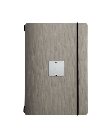 MINIMENU L-A5 porta menu CHEF TORTORA etichetta METAL STANDARD "menu"