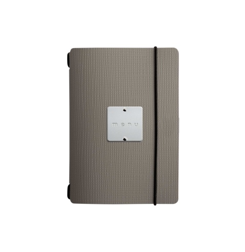 MINIMENU S-A6 porta menu CHEF TORTORA etichetta METAL STANDARD "menu"