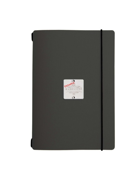 MINIMENU L-A5 porta menu CHEF NERO etichetta METAL "personalizzata" (minimo 18 pezzi)